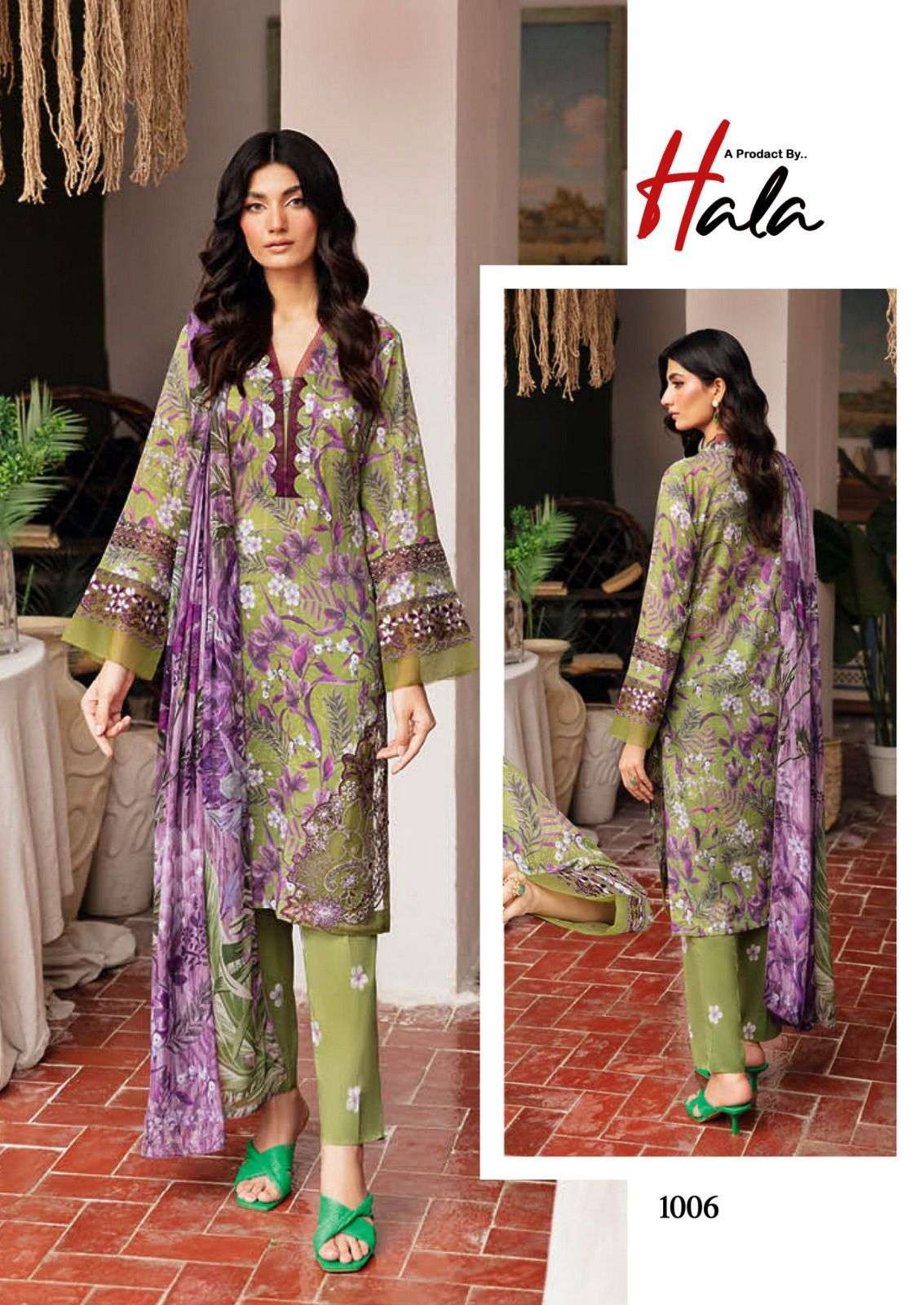HALA RANGREZ VOL 2 COTTON KARACHI PRINT SUIT