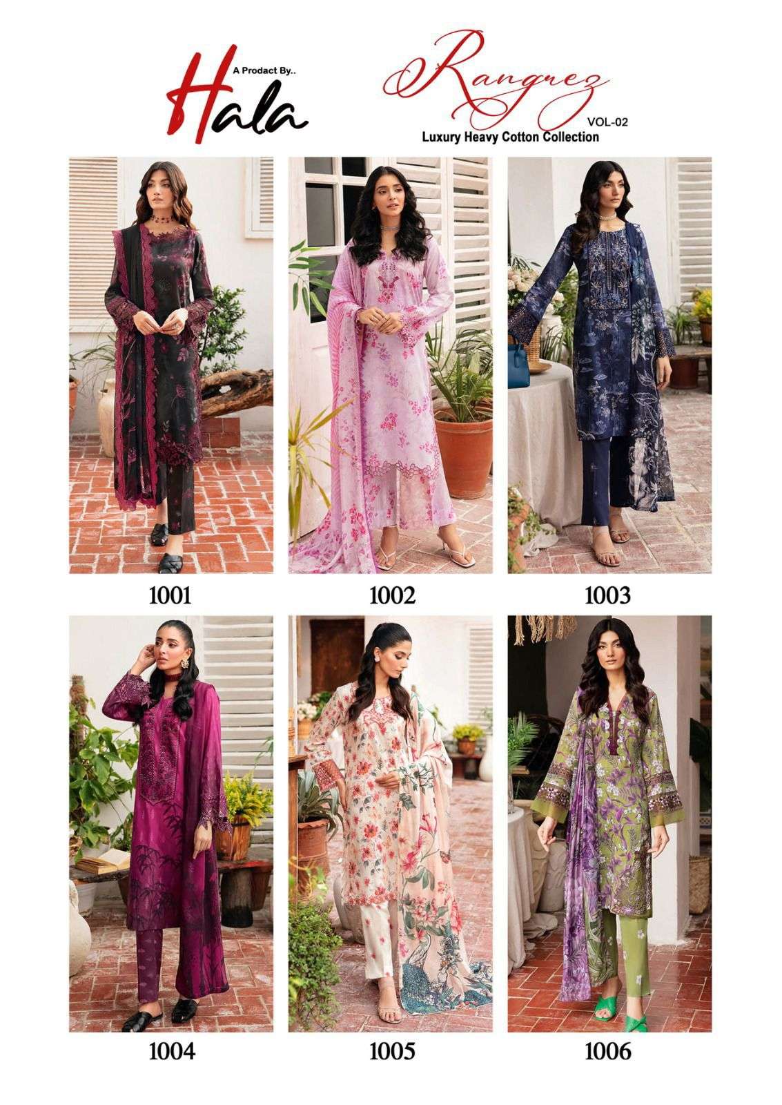 HALA RANGREZ VOL 2 COTTON KARACHI PRINT SUIT