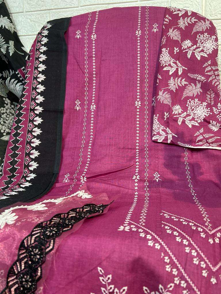 HAZZEL M PRINTS BASICS HIT COLOUR COTTON SALWAR KAMEEZ 