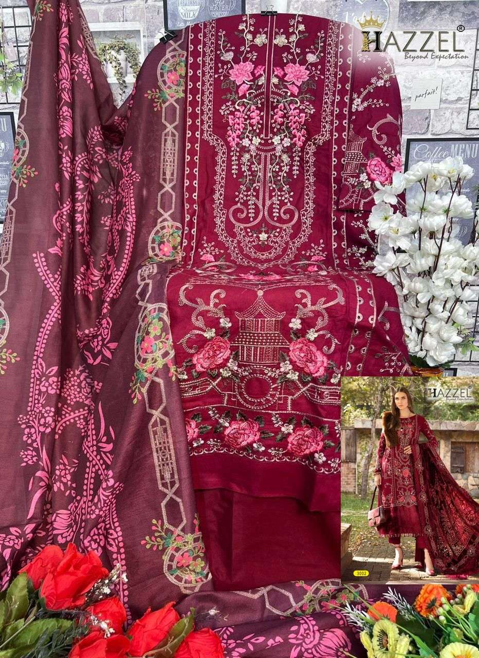 HAZZEL MARIA B EMBROIDERED 24 COTTON SALWAR KAMEEZ 