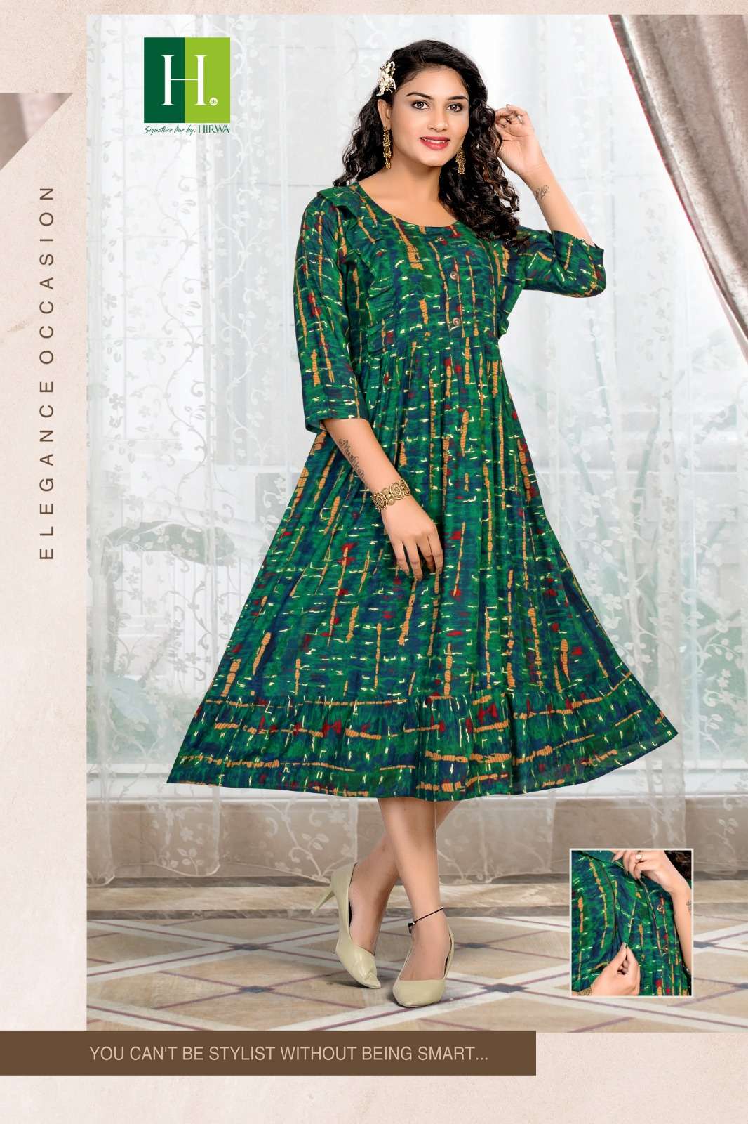 HIRWA GOOD NEWS FEEDING PATTERN KURTI