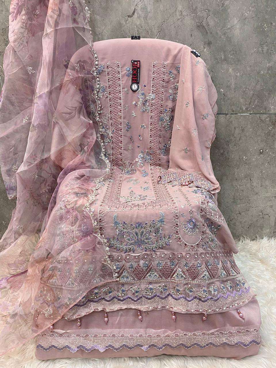 HOOR TEX H 228 GEORGETTE HEAVY EMBROIDERY SUIT
