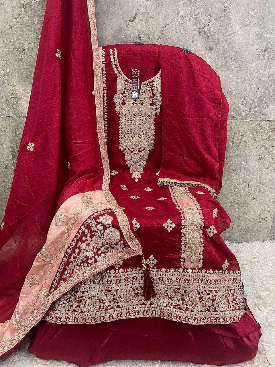 HOOR TEX H 241 EMBROIDERY DESIGNER PAKISTANI SUIT