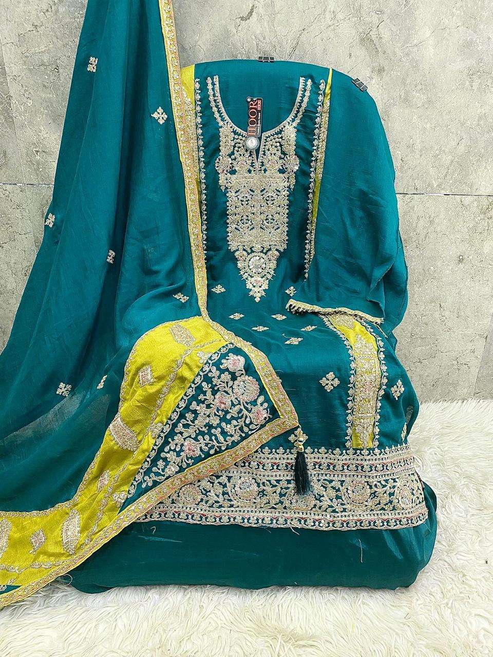 HOOR TEX H 241 EMBROIDERY DESIGNER PAKISTANI SUIT
