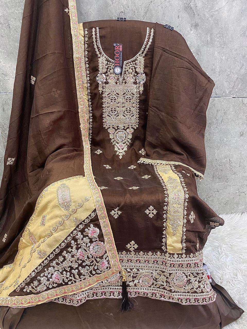 HOOR TEX H 241 EMBROIDERY DESIGNER PAKISTANI SUIT