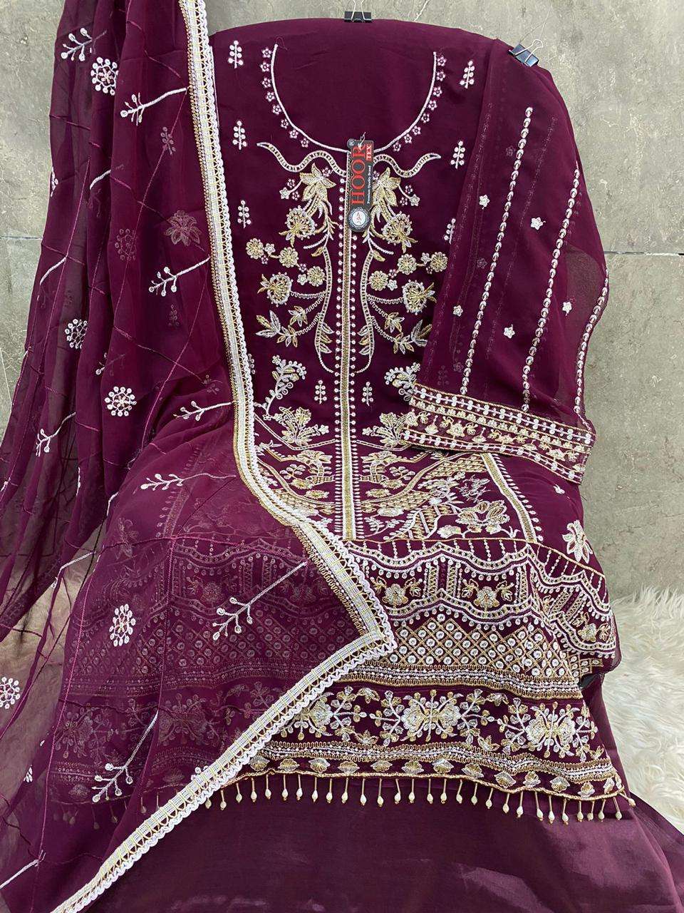HOOR TEX H 240 GEORGETTE DESIGNER SUIT