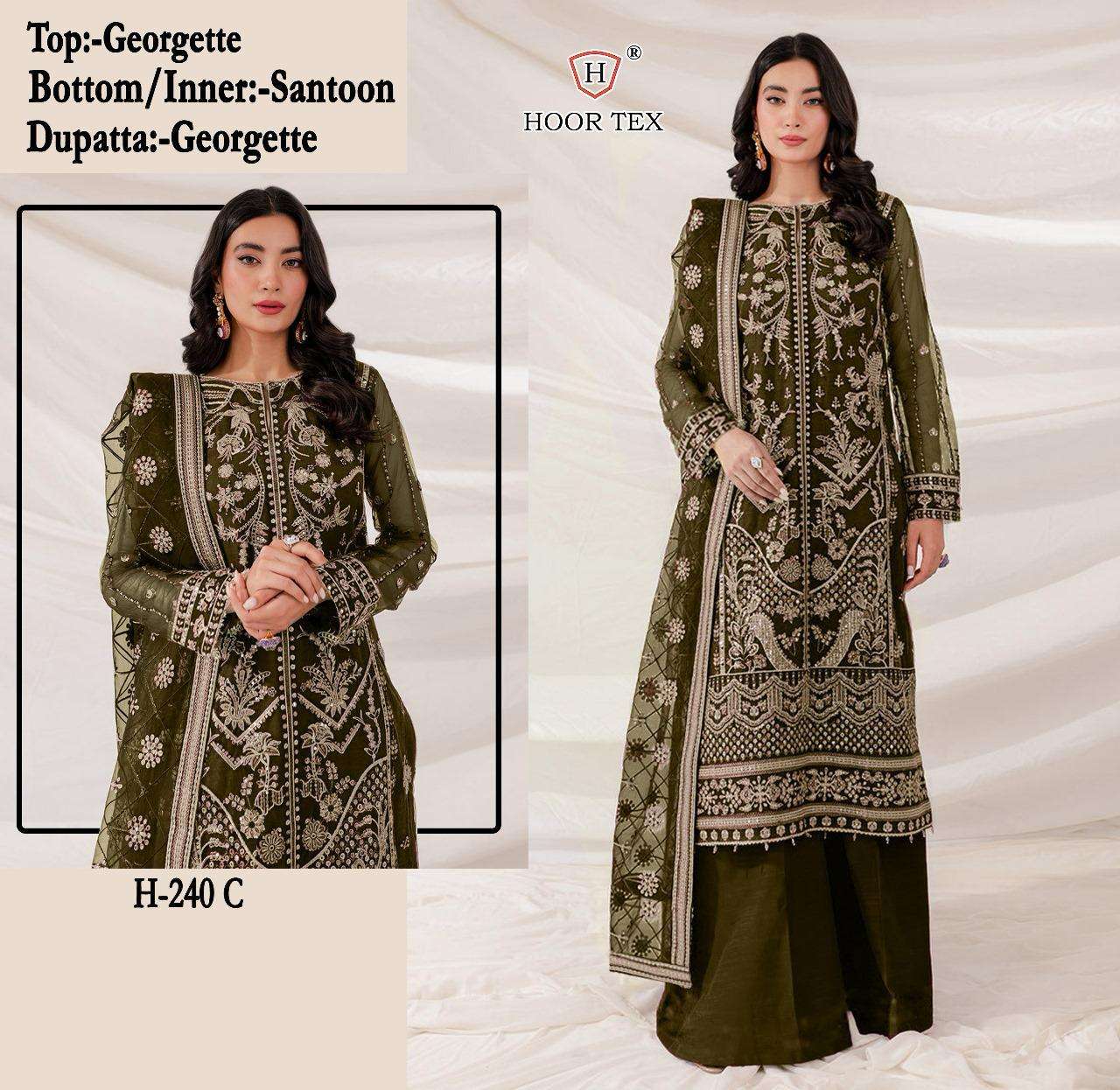 HOOR TEX H 240 GEORGETTE DESIGNER SUIT