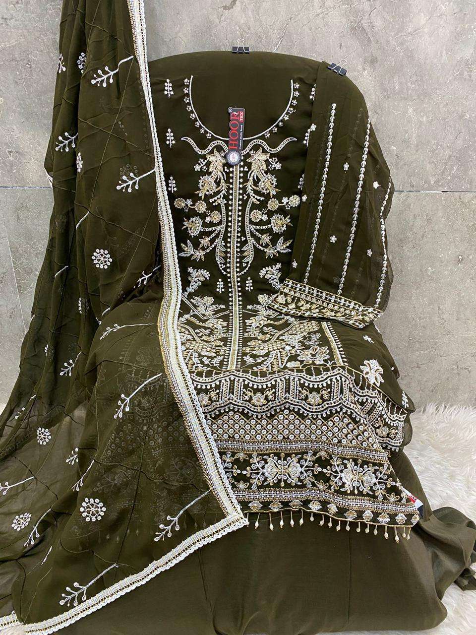 HOOR TEX H 240 GEORGETTE DESIGNER SUIT