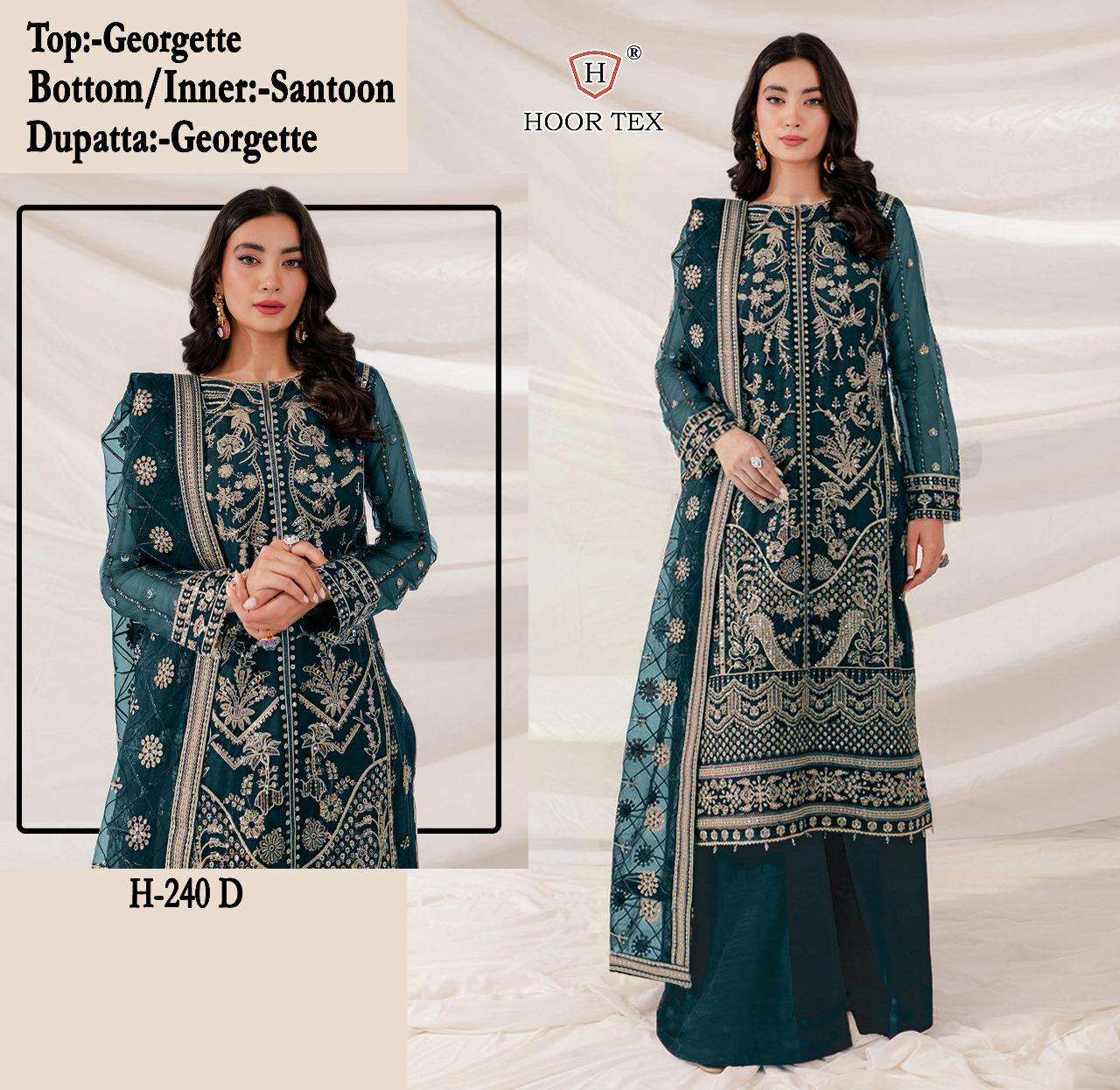 HOOR TEX H 240 GEORGETTE DESIGNER SUIT