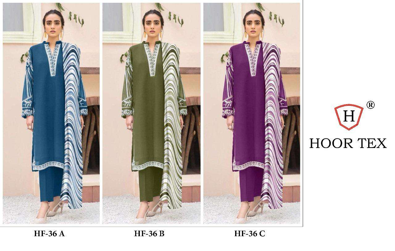 HOOR TEX HF 36 GEORGETTE FANCY DESIGNER SUIT