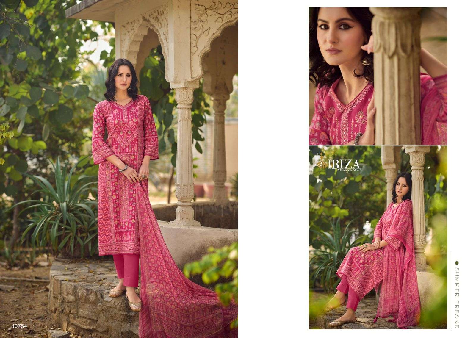 IBIZA FABLLANA DIGITAL PRINT LAWN COTTON WITH HAND WORK SUIT