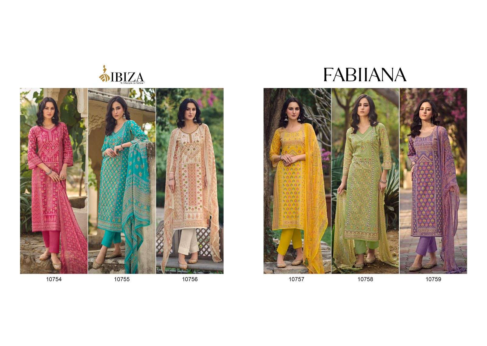 IBIZA FABLLANA DIGITAL PRINT LAWN COTTON WITH HAND WORK SUIT