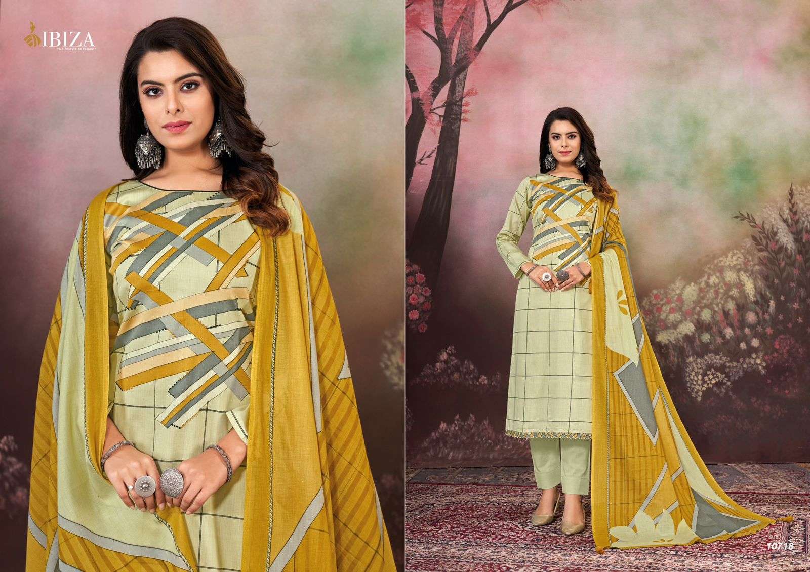 IBIZA SUHANI JAM COTTON FANCY DESIGNER SUIT