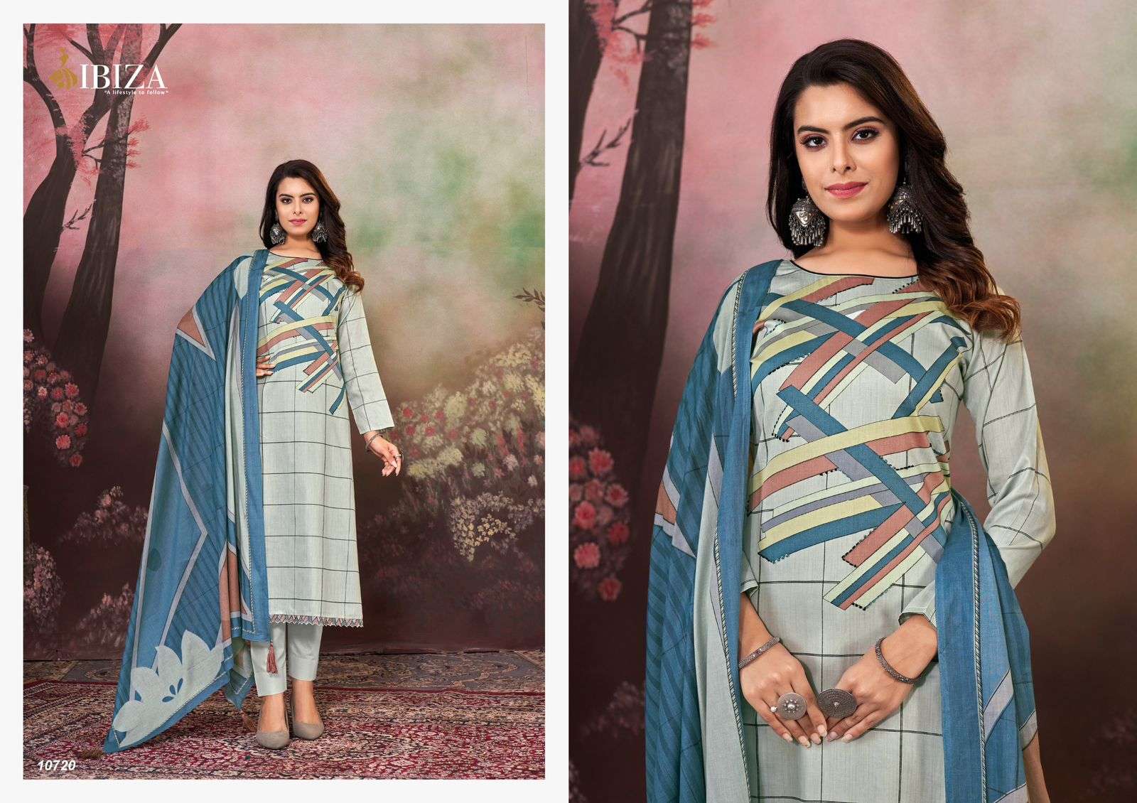 IBIZA SUHANI JAM COTTON FANCY DESIGNER SUIT