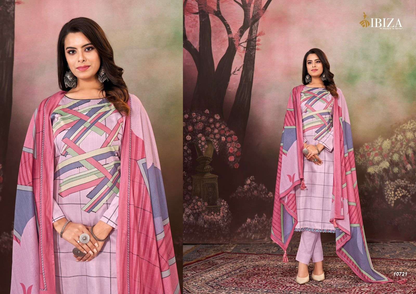 IBIZA SUHANI JAM COTTON FANCY DESIGNER SUIT