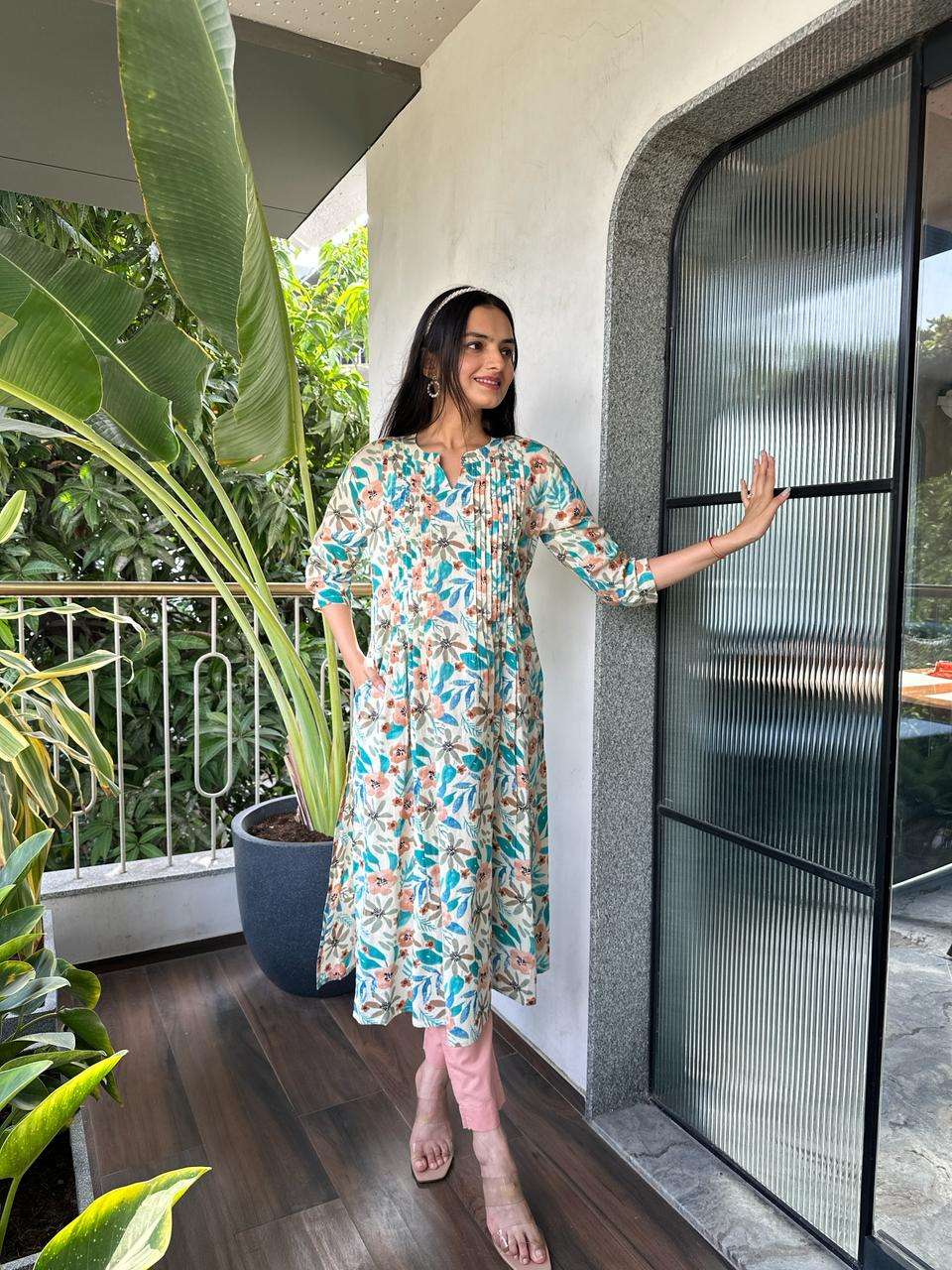 INDIRA 23213 FLORAL PRINTS FANCY KURTI