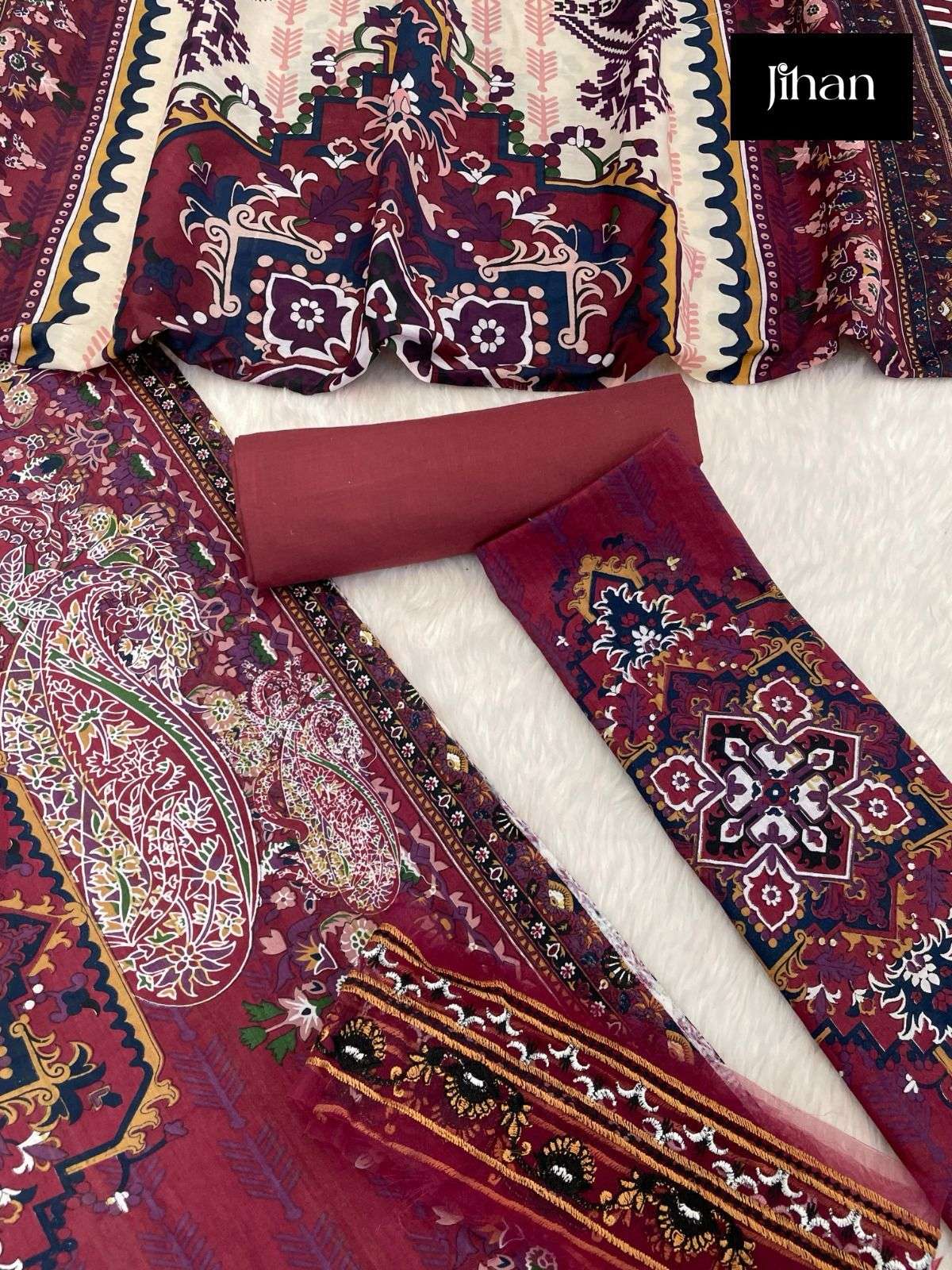 JIHAN D NO 3368 COTTON FANCY WORK SUIT