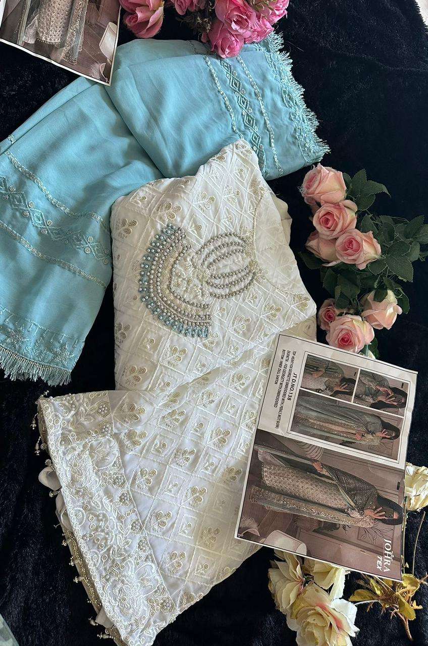 JOHRA TEX JT 138 GEORGETTE DESIGNER SUIT