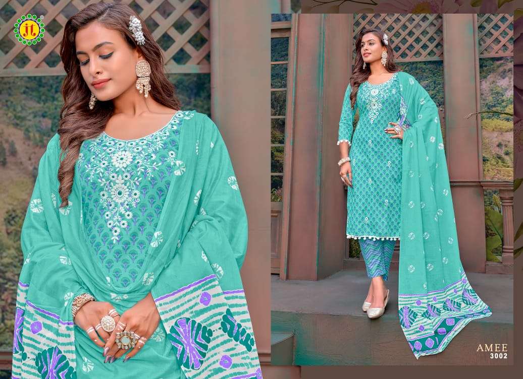 JT AMEE VOL 3 LAWN COTTON PRINT KURTI COMBO SET 