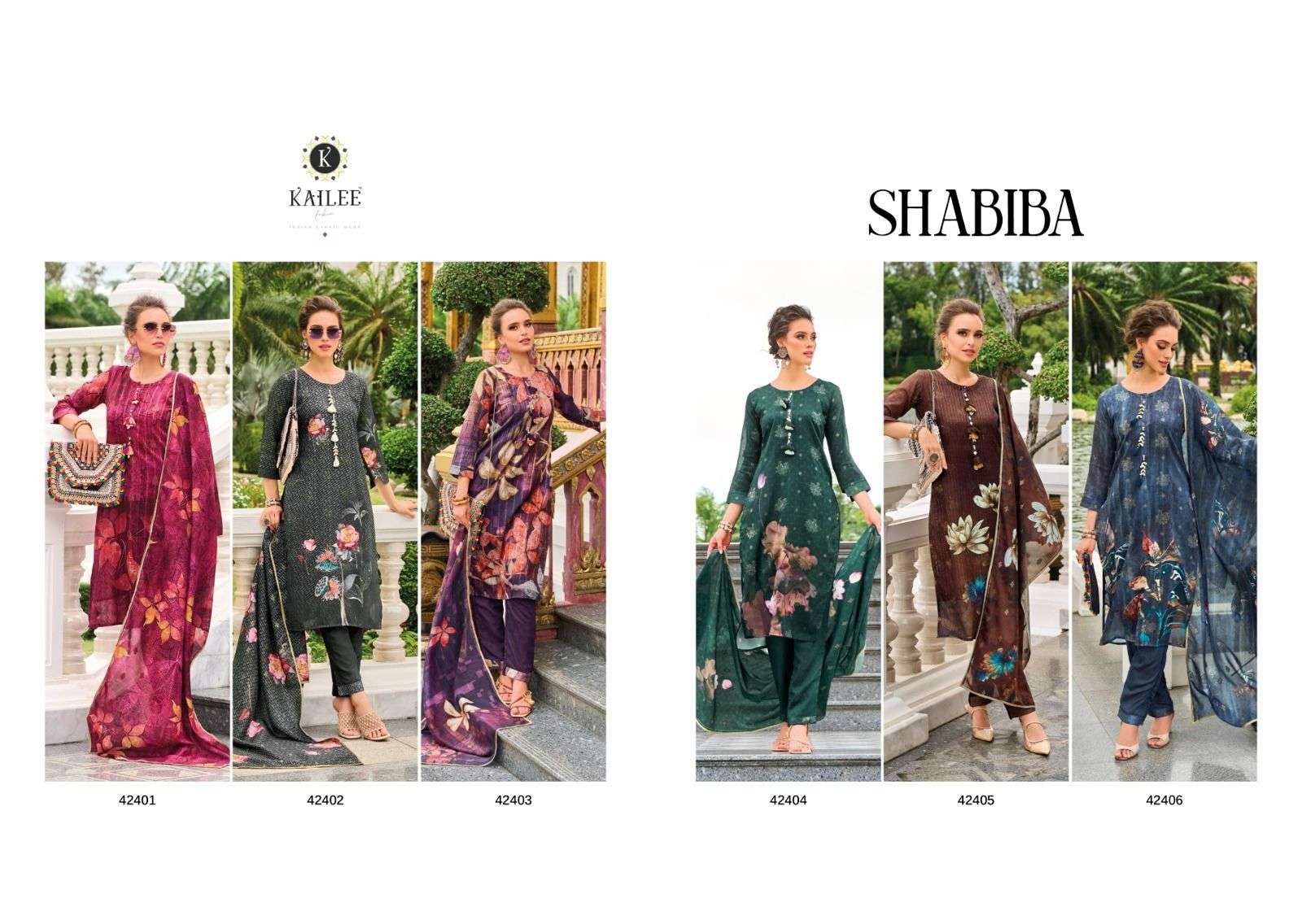KAILEE FASHION SHABIBA FANCY DESIGNER KURTI COMBO SET 