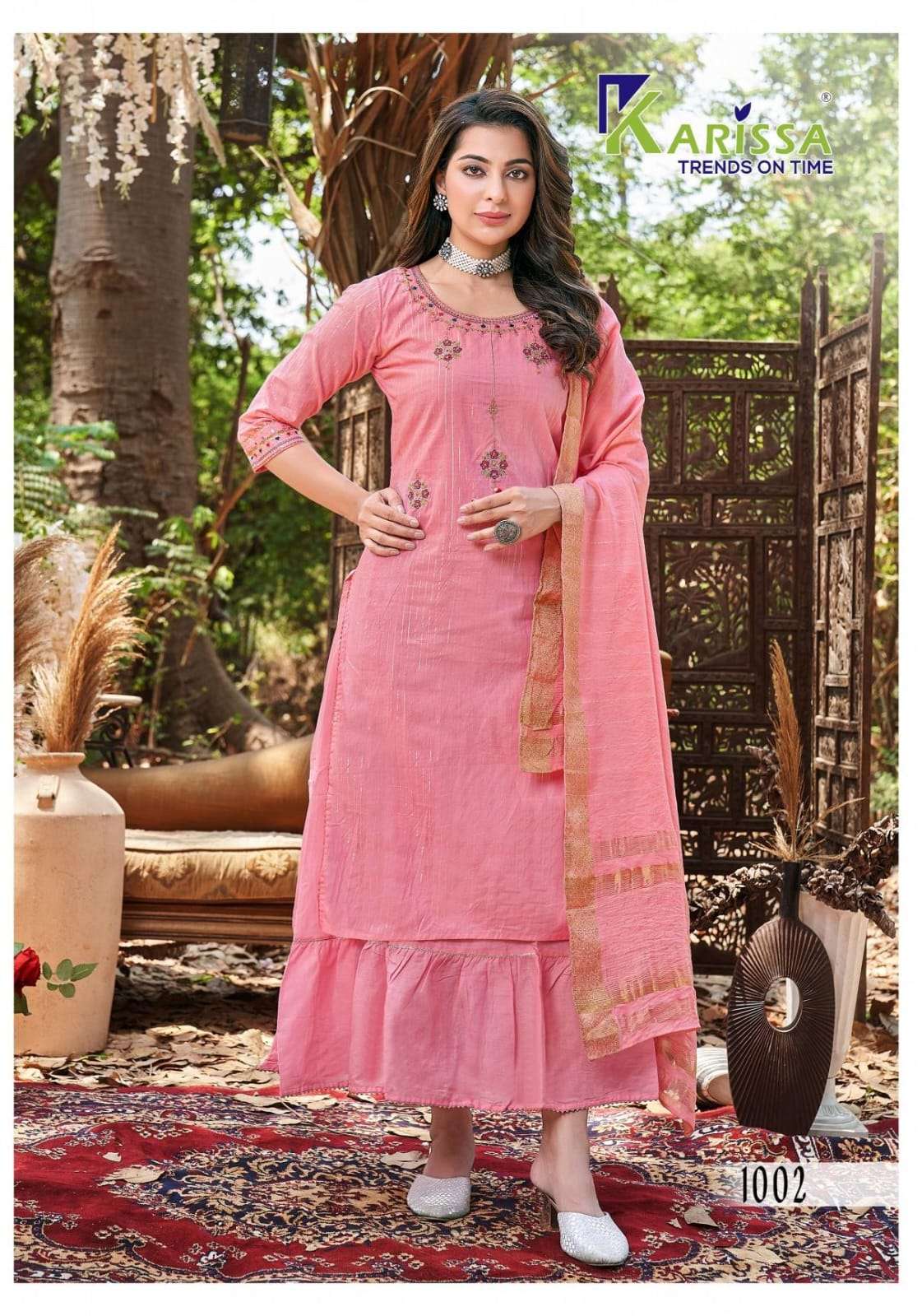 KARISSA HARMONY COTTON FANCY DESIGNER SUIT 
