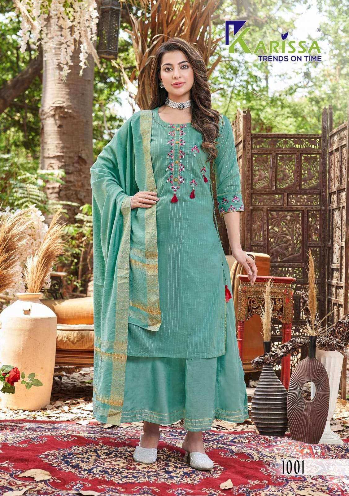 KARISSA HARMONY COTTON FANCY DESIGNER SUIT 