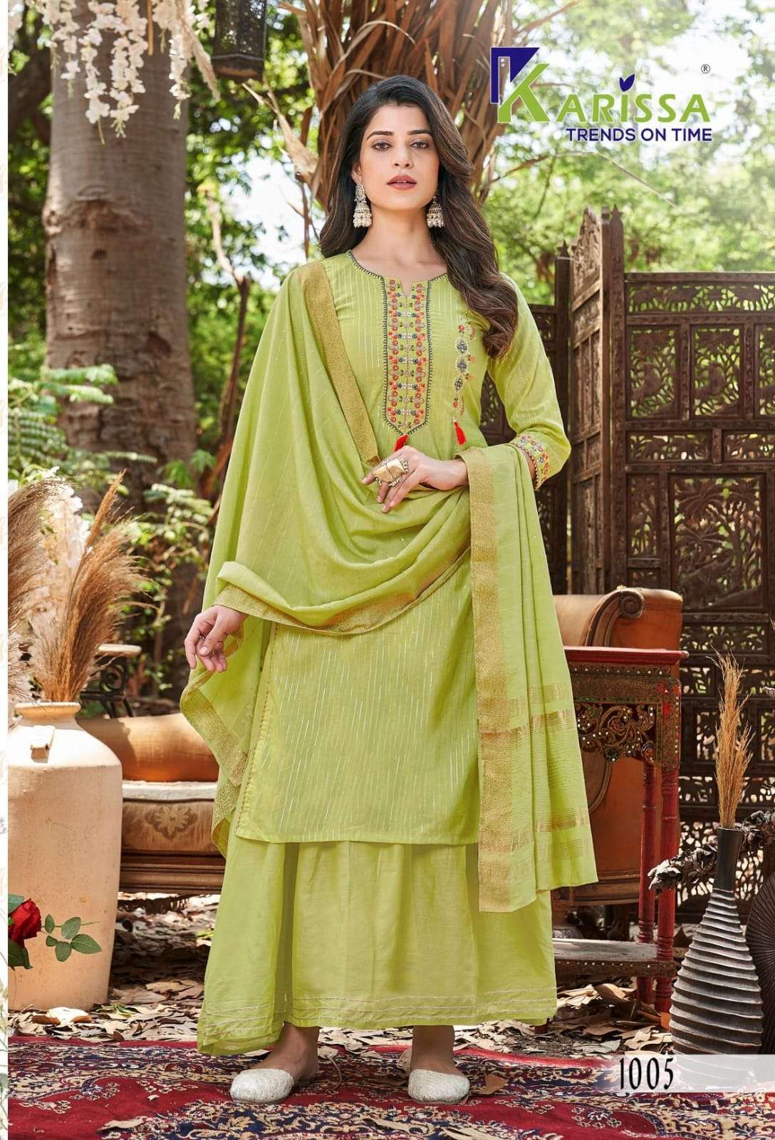 KARISSA HARMONY COTTON FANCY DESIGNER SUIT 