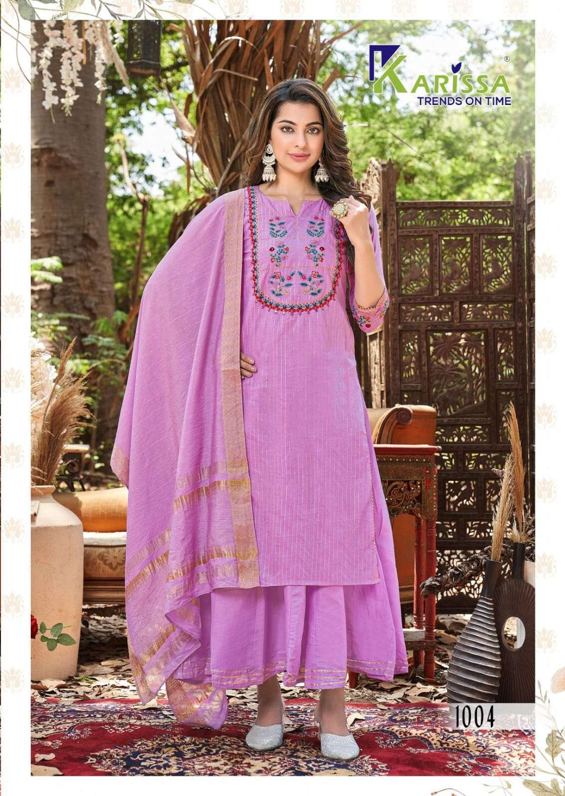 KARISSA HARMONY COTTON FANCY DESIGNER SUIT 