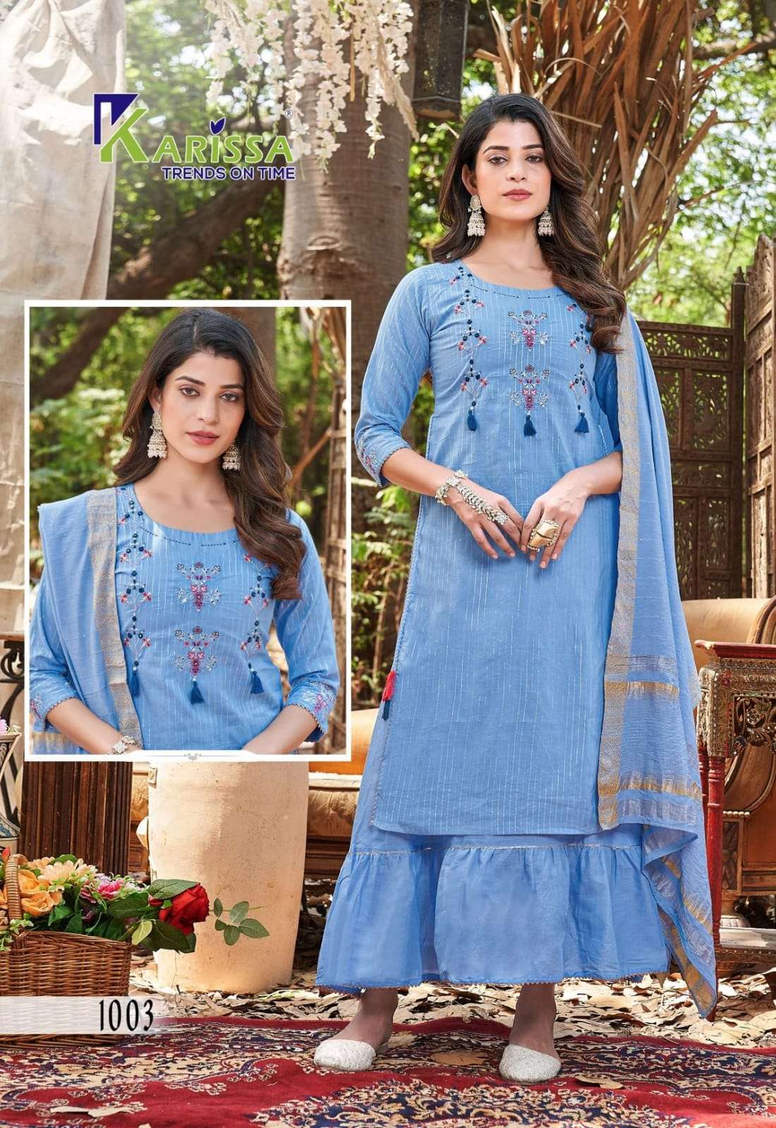KARISSA HARMONY COTTON FANCY DESIGNER SUIT 