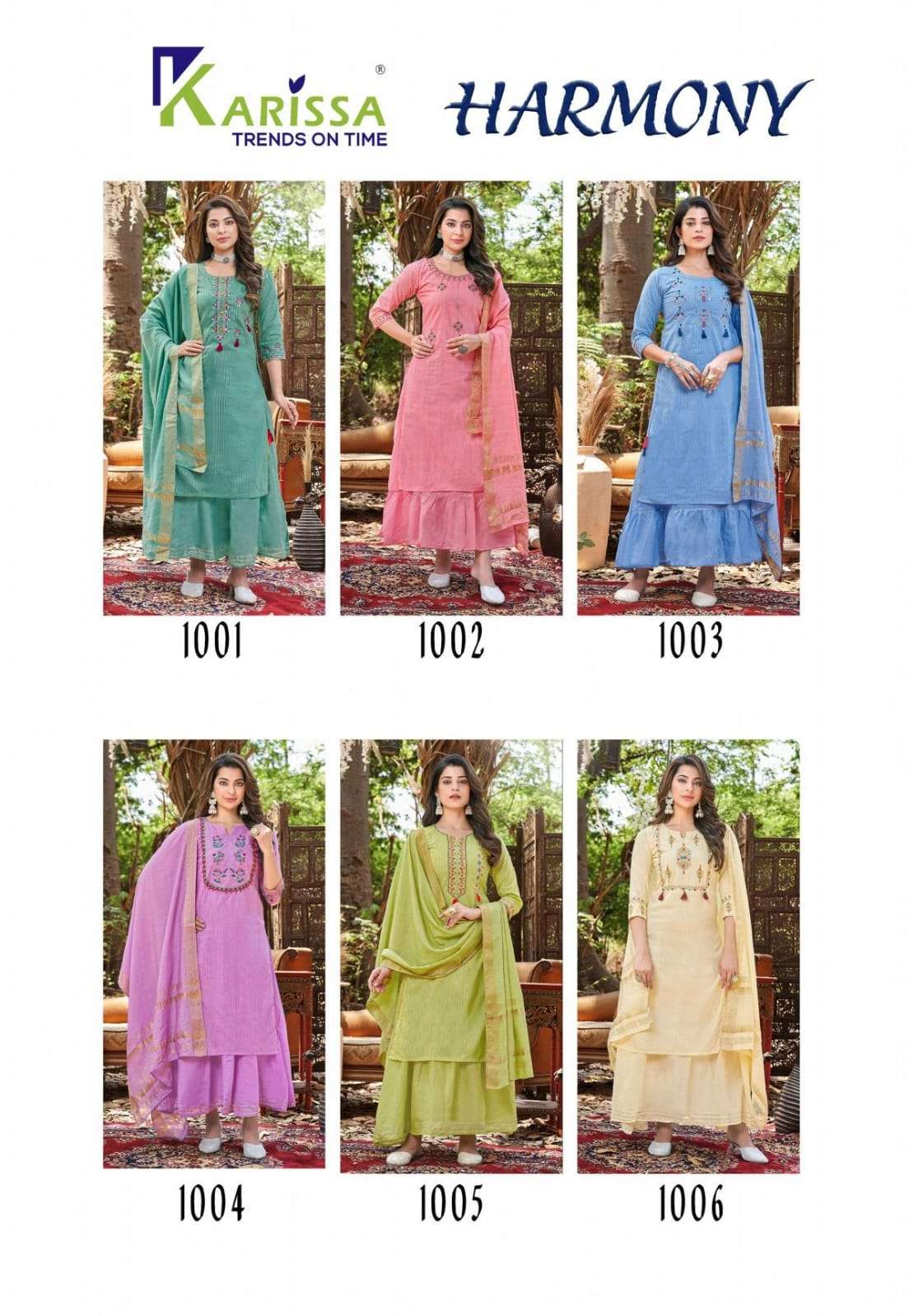 KARISSA HARMONY COTTON FANCY DESIGNER SUIT 