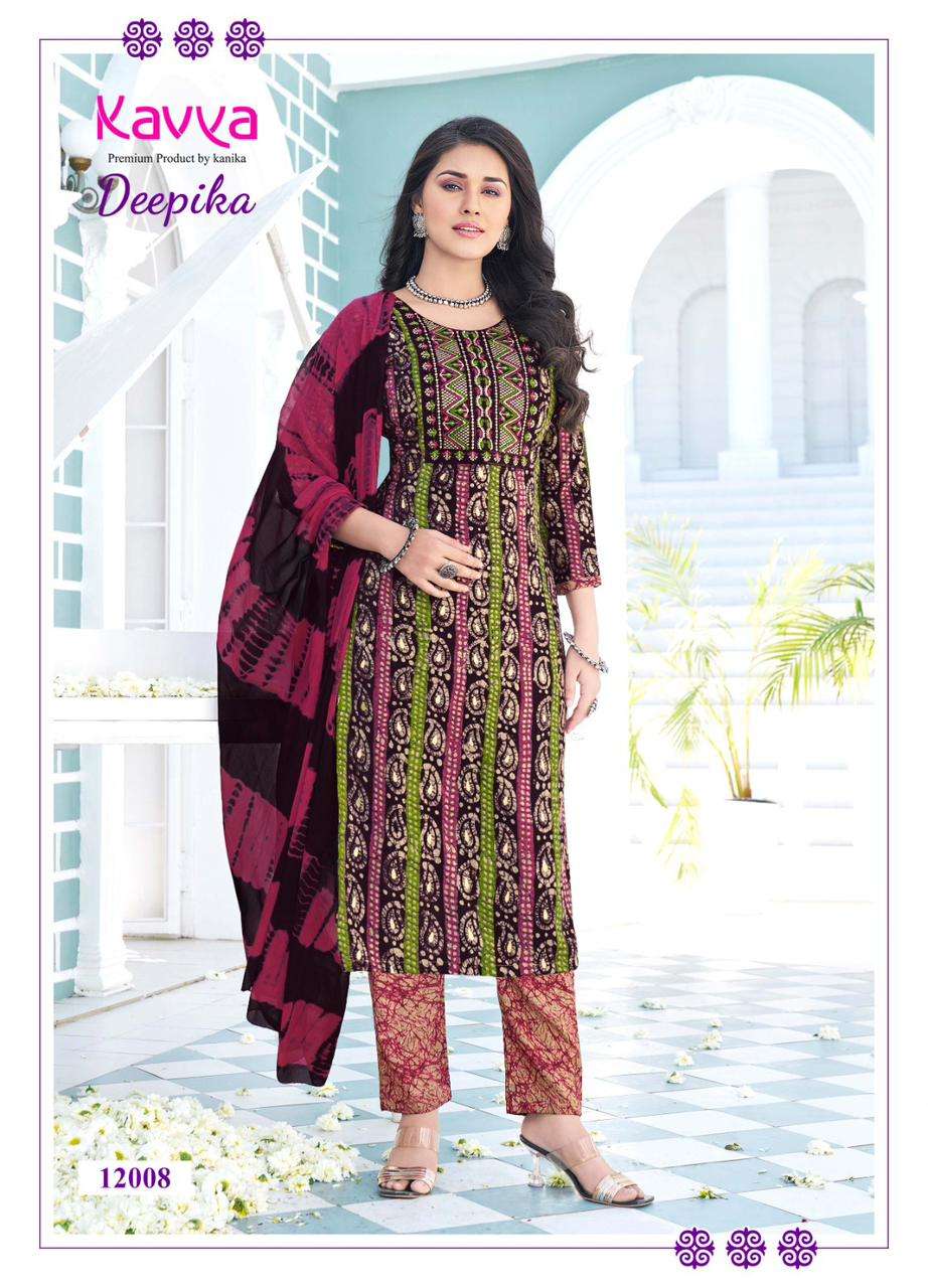 KAVYA DEEPIKA VOL 12 LADIES KURTI COMBO SET 