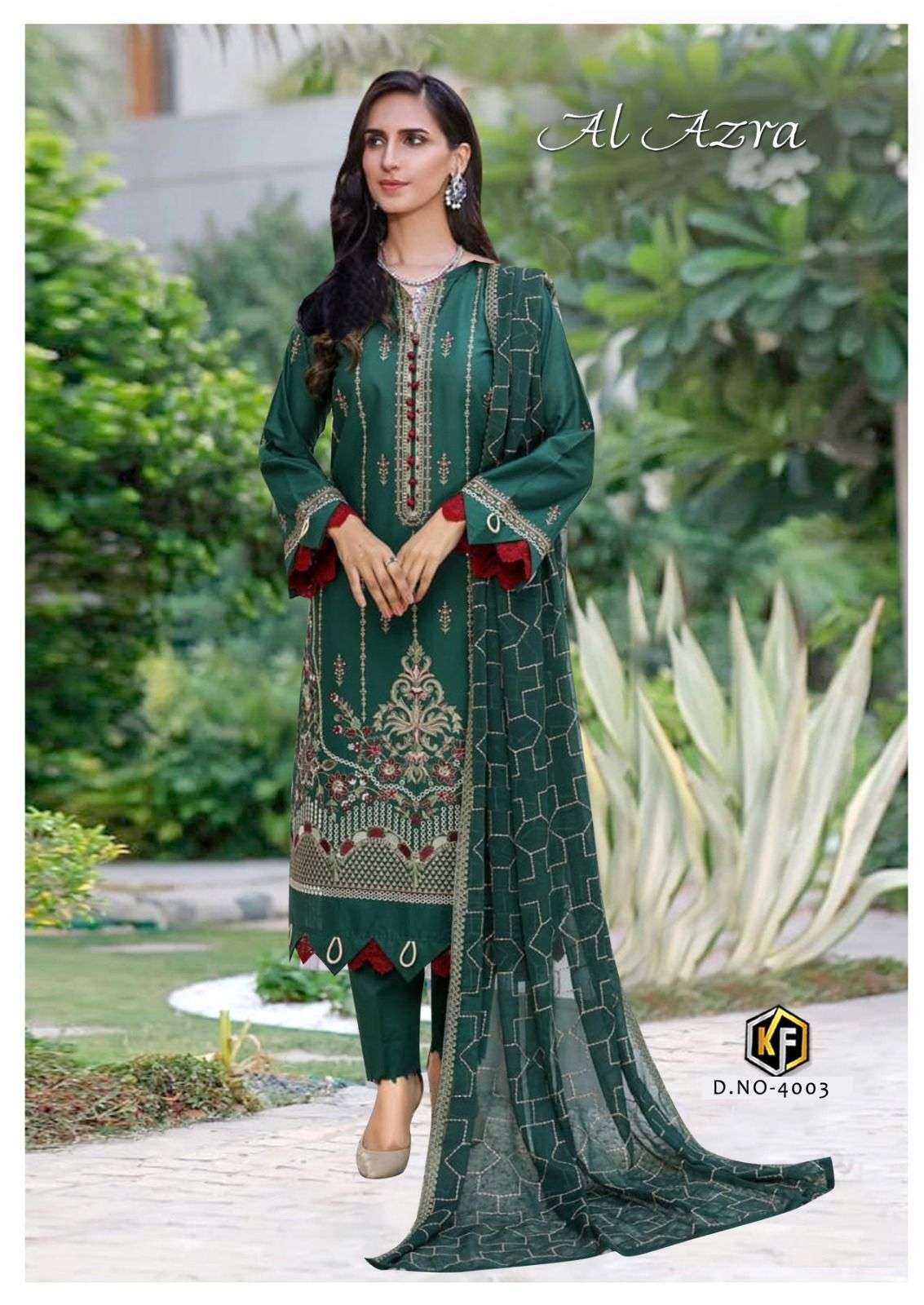 KEVAL FAB AL  AZARA VOL 4 COTTON DIGITAL PRINT SUIT