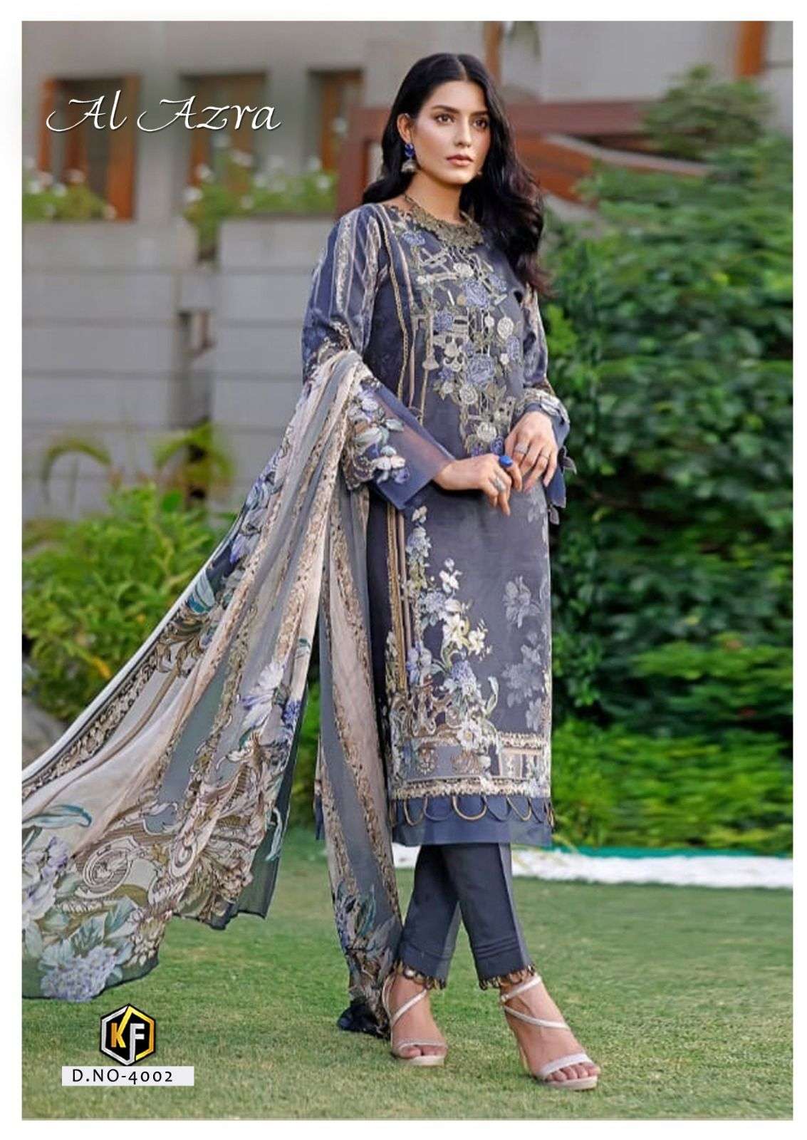 KEVAL FAB AL  AZARA VOL 4 COTTON DIGITAL PRINT SUIT