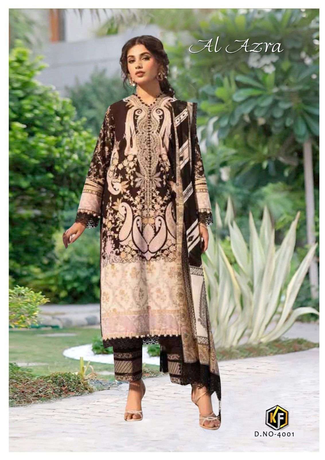 KEVAL FAB AL  AZARA VOL 4 COTTON DIGITAL PRINT SUIT