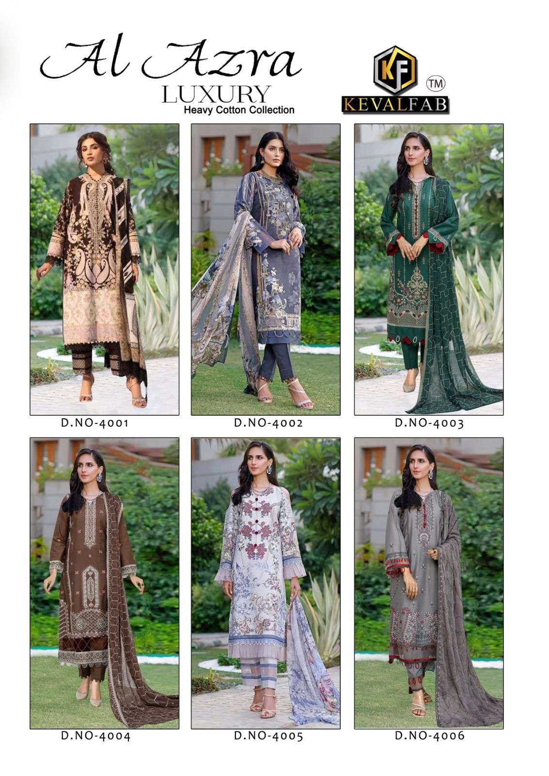 KEVAL FAB AL  AZARA VOL 4 COTTON DIGITAL PRINT SUIT