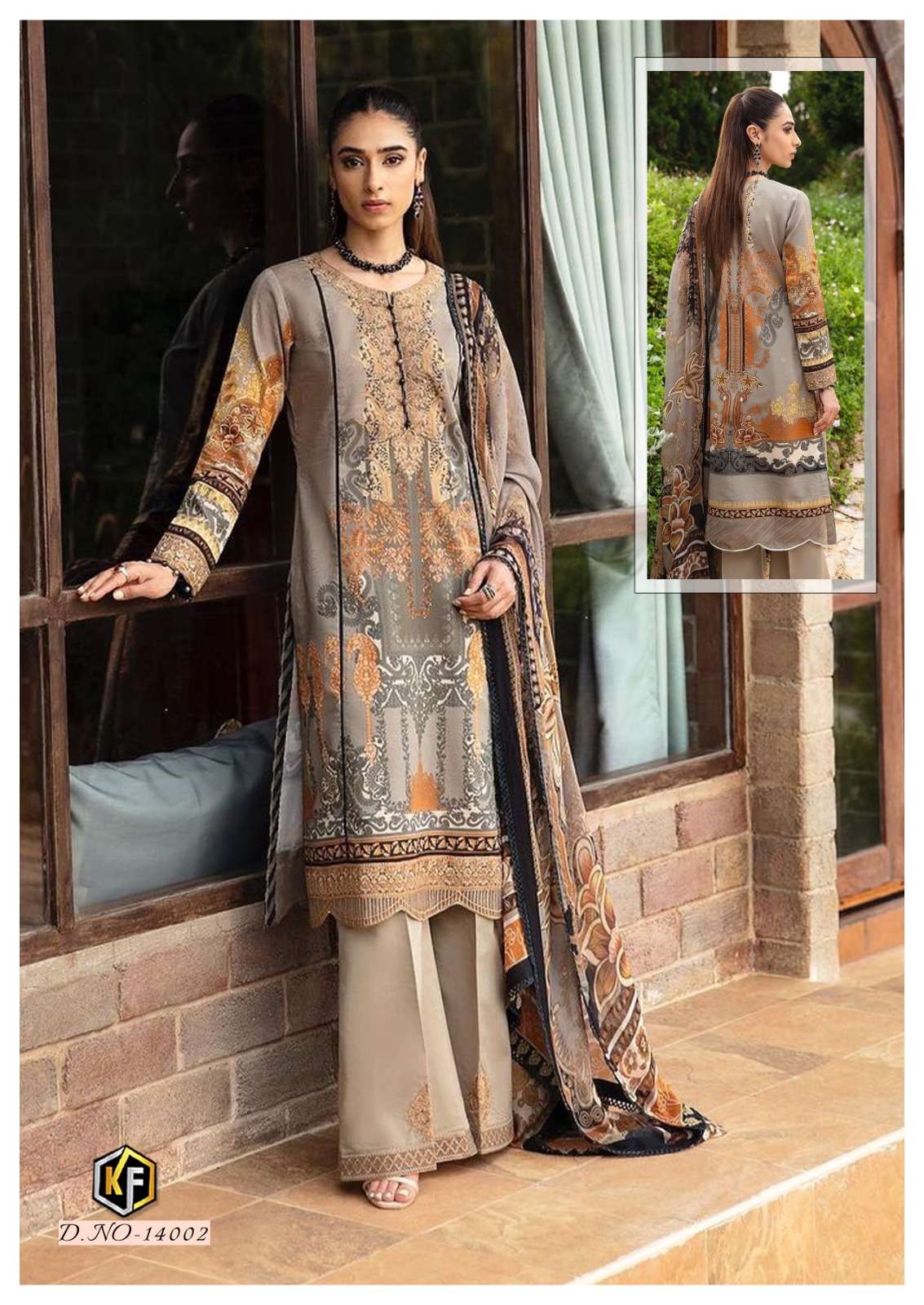 KEVAL FAB CHARIZMA VOL 14 COTTON DIGITAL PRINT SUIT
