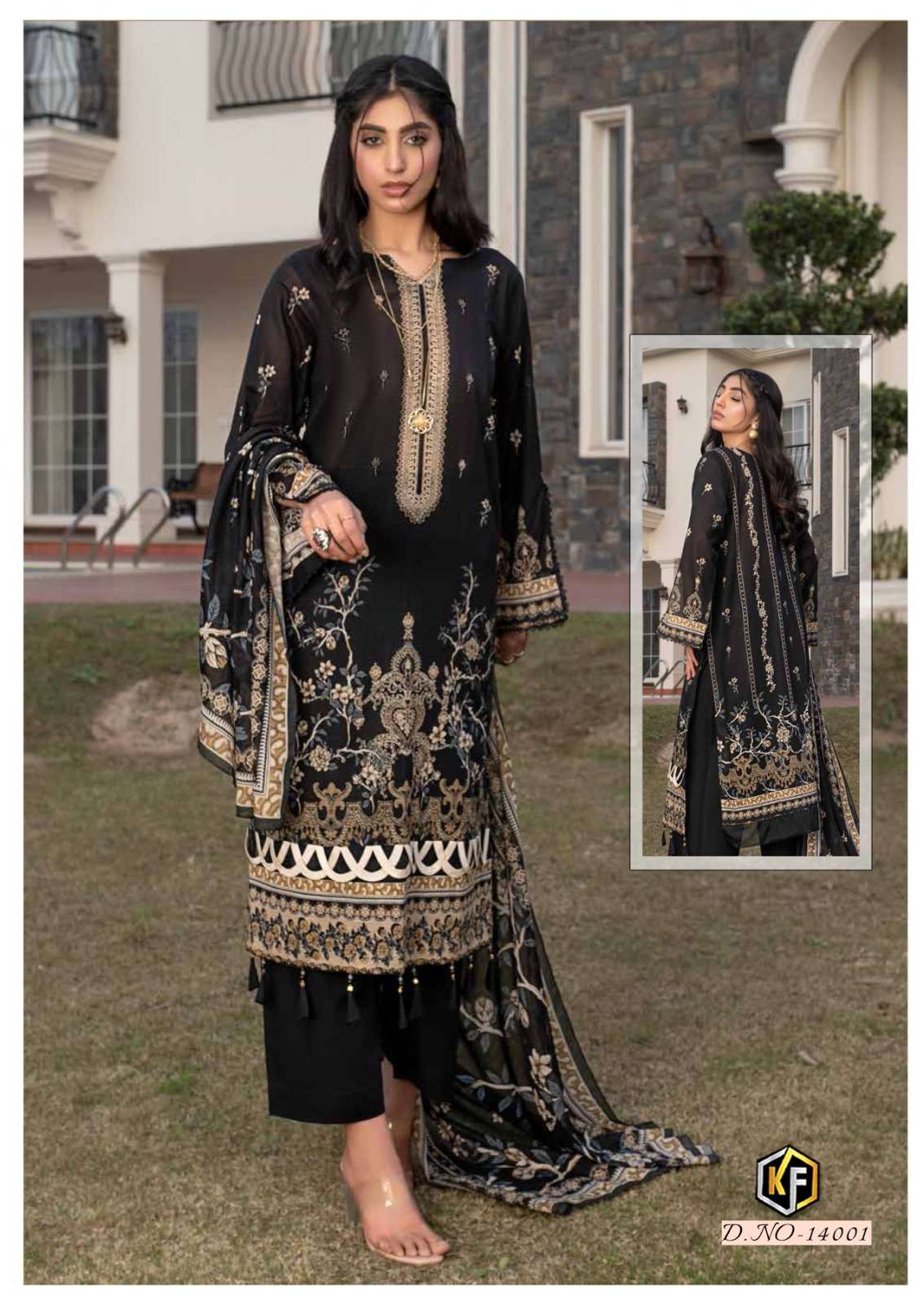 KEVAL FAB CHARIZMA VOL 14 COTTON DIGITAL PRINT SUIT