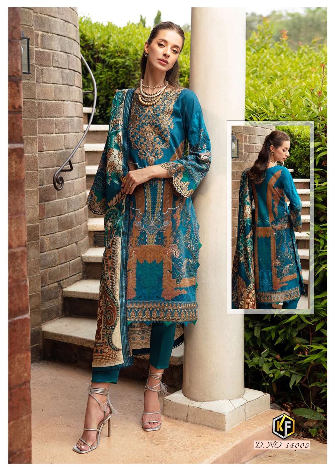 KEVAL FAB CHARIZMA VOL 14 COTTON DIGITAL PRINT SUIT