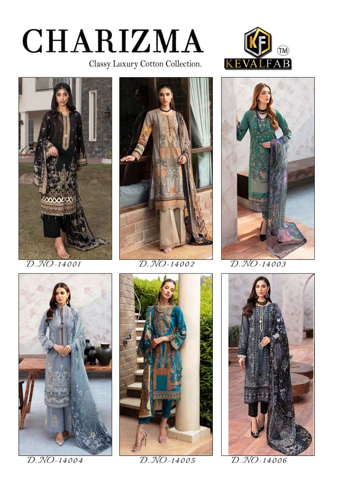 KEVAL FAB CHARIZMA VOL 14 COTTON DIGITAL PRINT SUIT