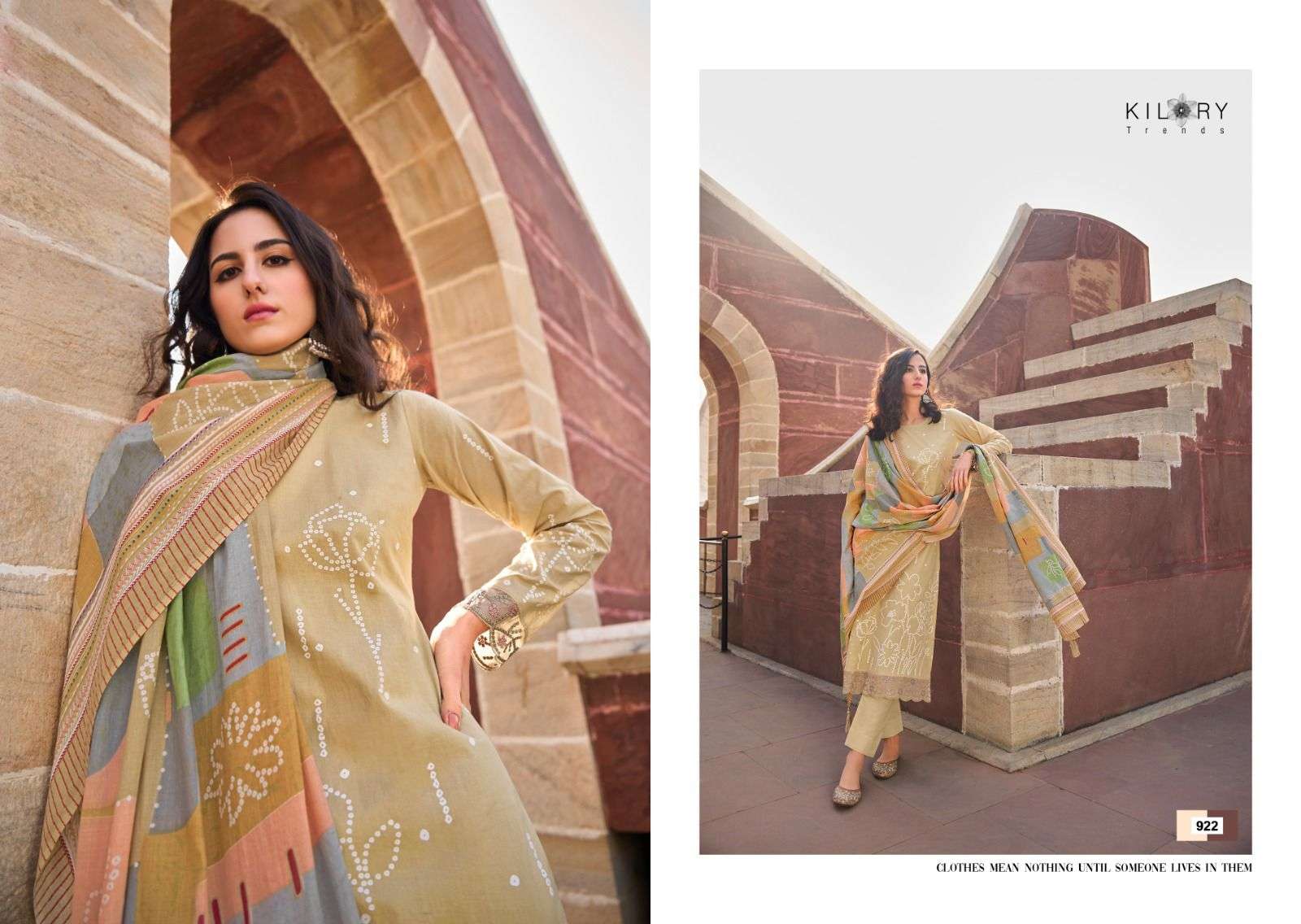 KILORY TRENDZ  PRINTKARI LAWN COTTON FANCY WORK SUIT