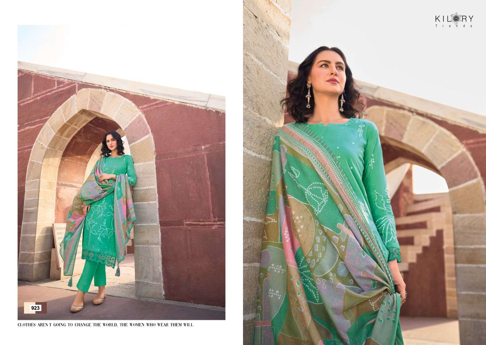 KILORY TRENDZ  PRINTKARI LAWN COTTON FANCY WORK SUIT