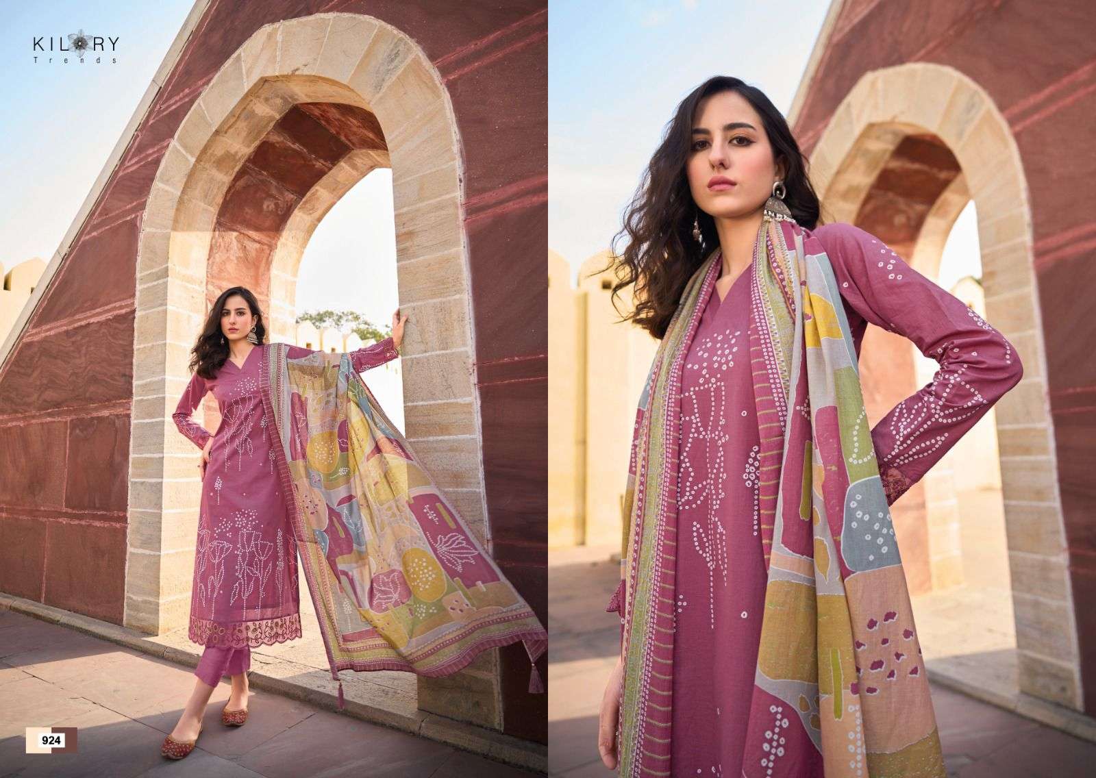 KILORY TRENDZ  PRINTKARI LAWN COTTON FANCY WORK SUIT
