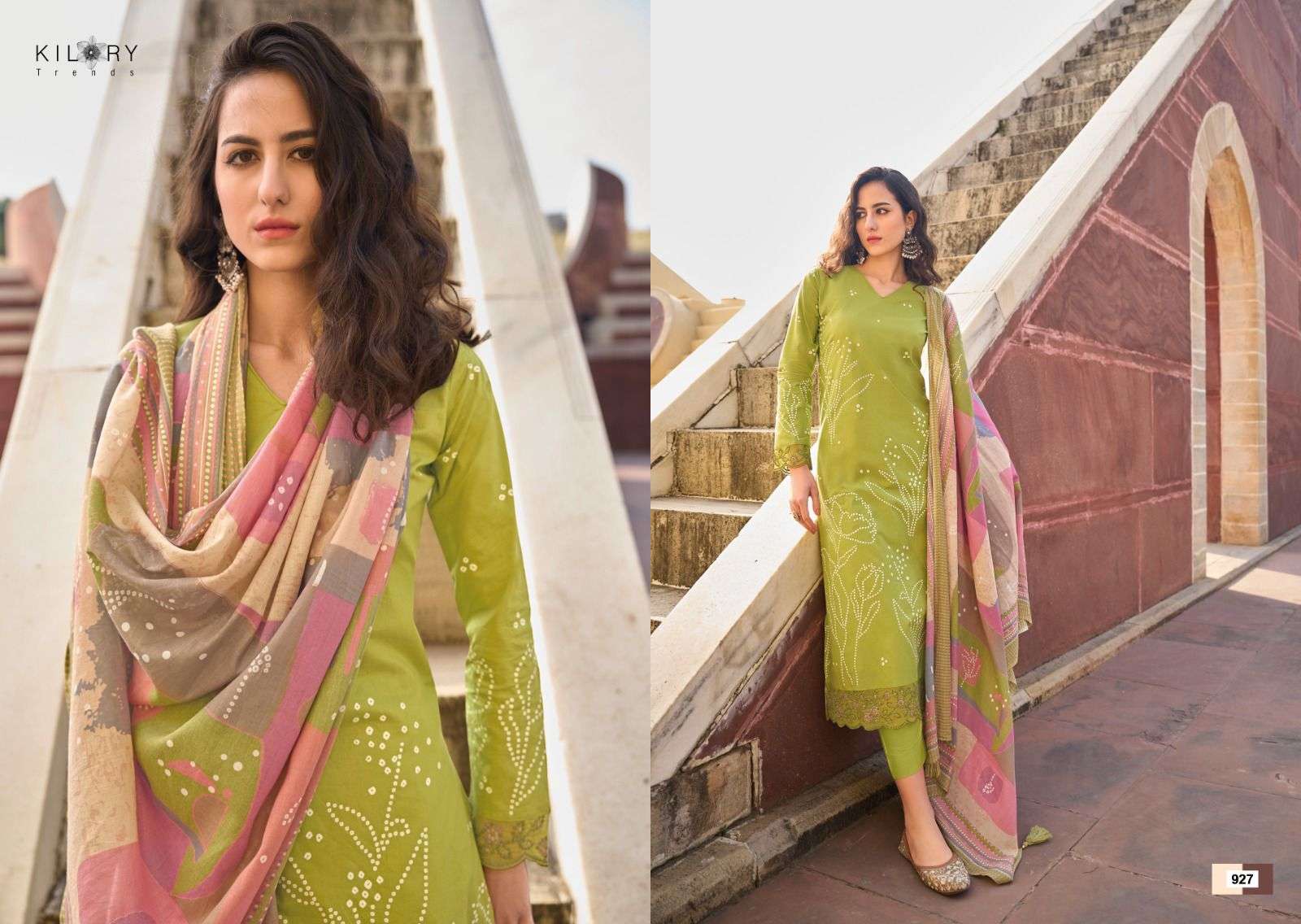 KILORY TRENDZ  PRINTKARI LAWN COTTON FANCY WORK SUIT