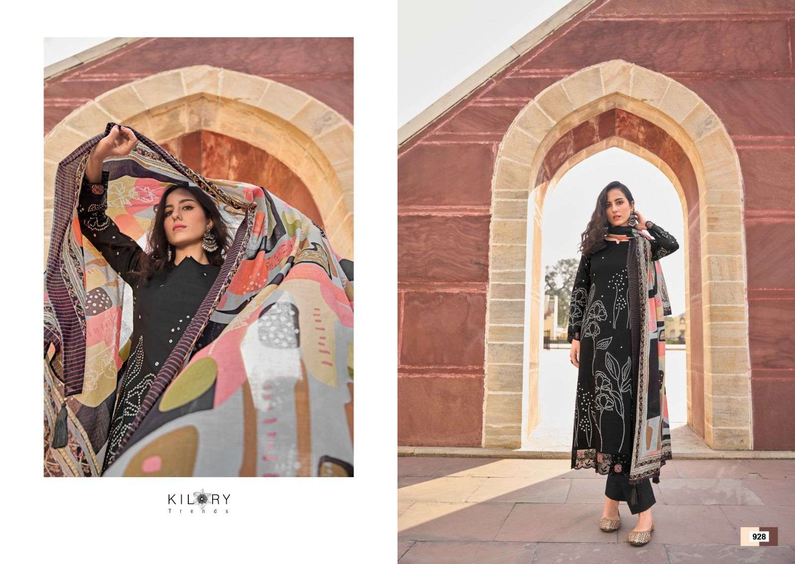 KILORY TRENDZ  PRINTKARI LAWN COTTON FANCY WORK SUIT