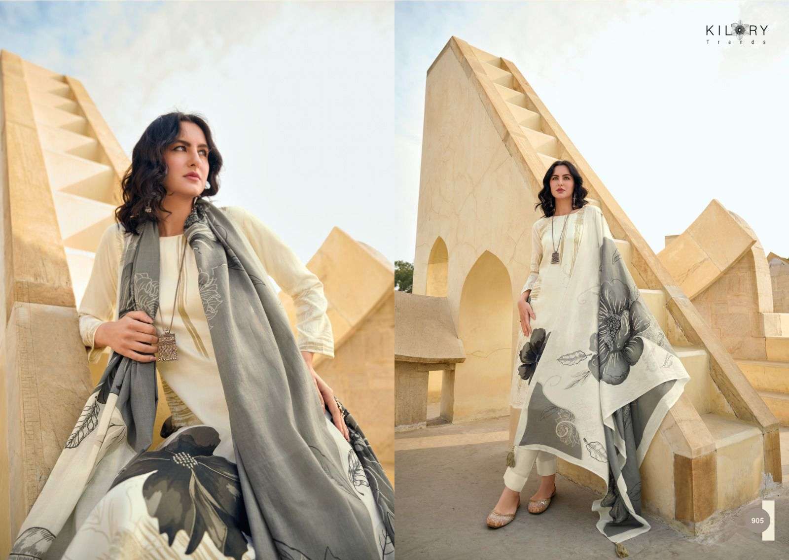 KILORY TRENDZ SUMMER OF JOY COTTON FANCY WORK SUIT