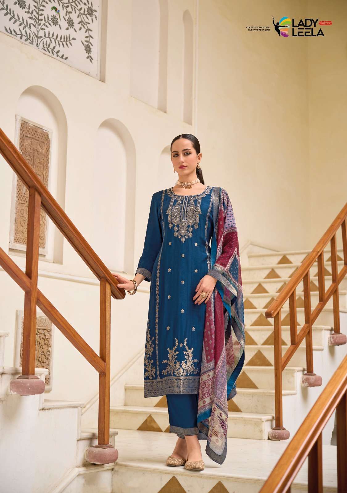 LADY LEELA LIBAAS VOL 2 JACQUARD DESIGNER PARTY WEAR SUIT