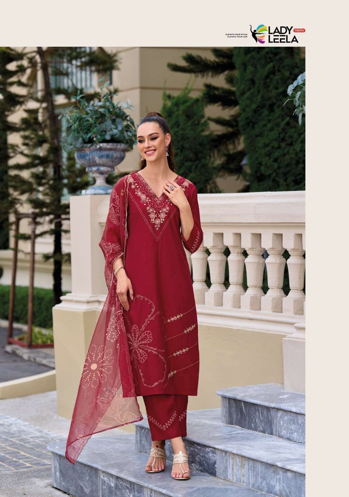 LADY LEELA RABYA VISCIOSE FANCY DESIGNER SUIT