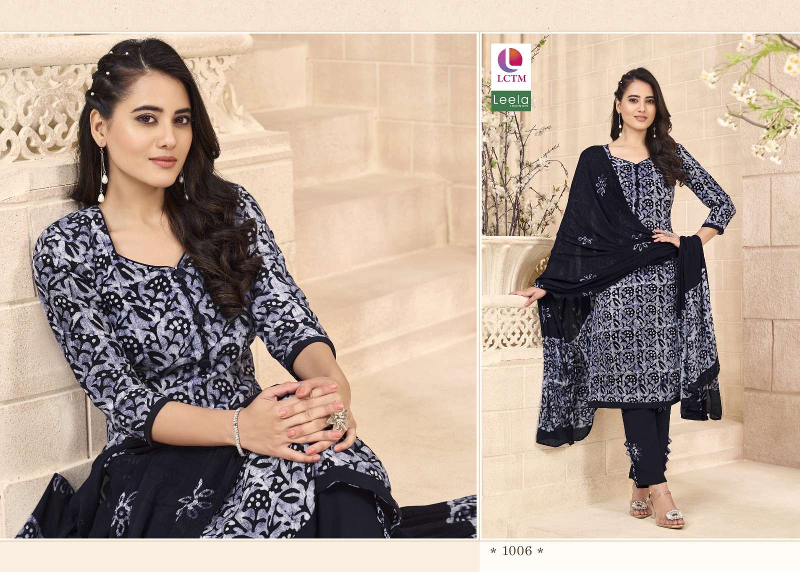 LEELA AARZU COTTON BATIK PRINT SALWAR SUIT