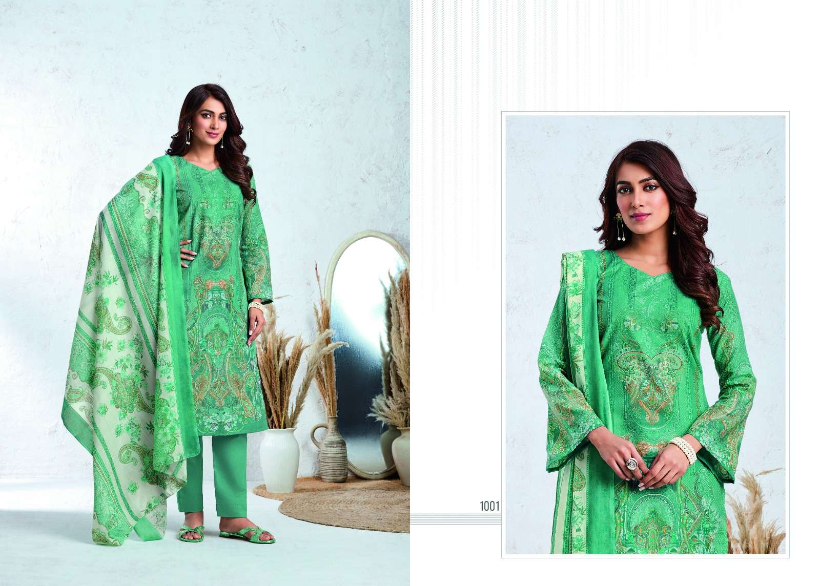 LEELA ZASHA COTTON DIGITAL PRINT SUIT