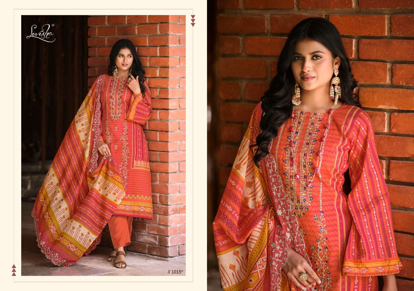 LEVISHA BINSAEED CAMBRIC COTTON FANCY WORK SUIT